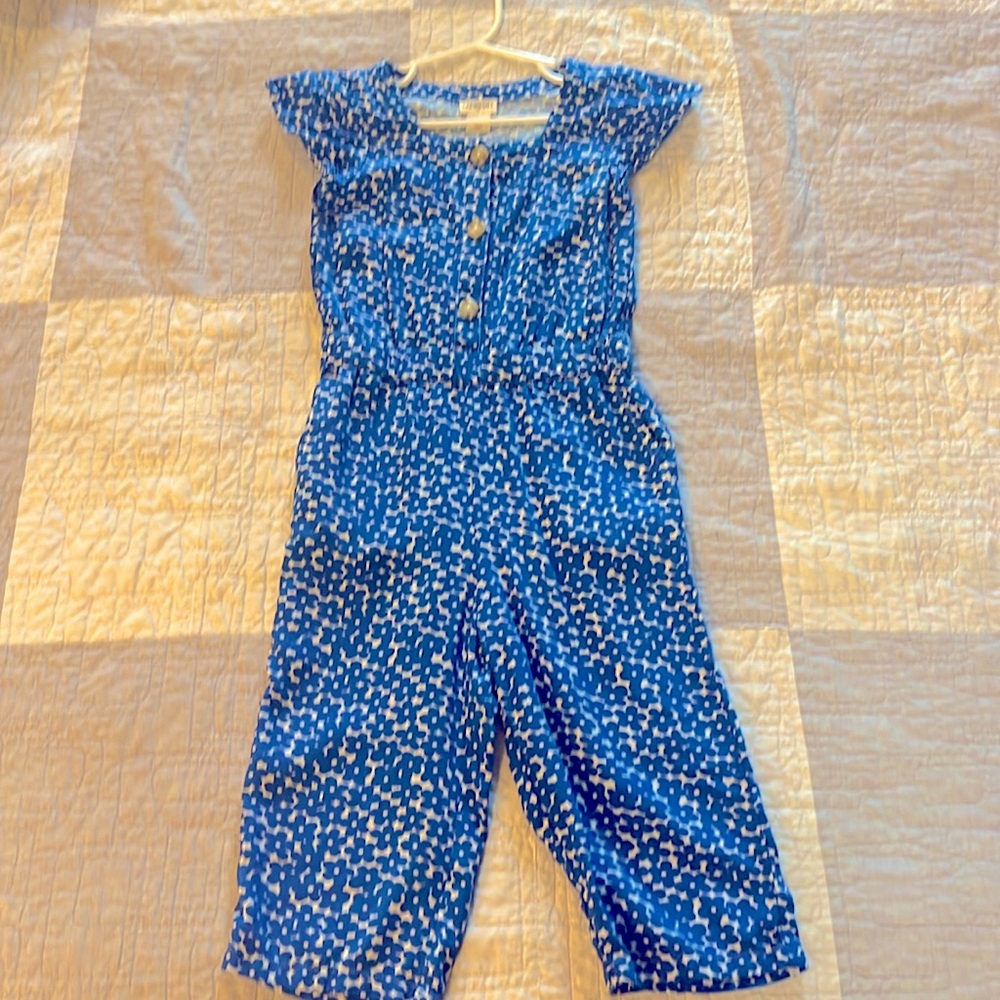 Jcrew blue flower toddler jumper with pockets